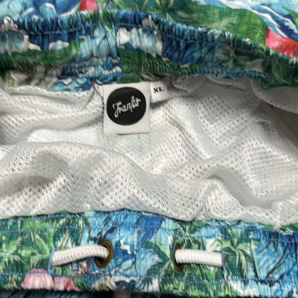 Franks 6” Volcano Oahu‎ Floral Print Lined Swim Shorts Size XL
